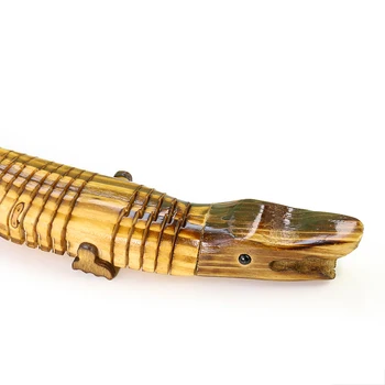 1 бр. люлка от борова дървесина, модел на крокодил, е детска играчка, имитация на животни, украшения за бродерия, пътен сувенири, аксесоари за украса на дома