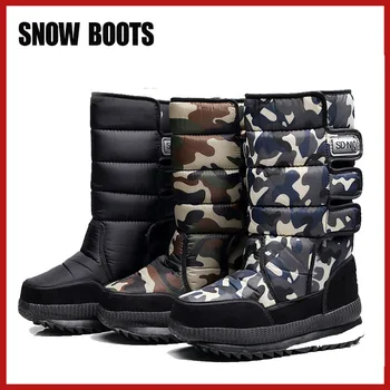 2022 Мъжки обувки на платформа, непромокаеми зимни обувки, мъжки обувки, плюшени водоустойчиви, устойчиви на хлъзгане военни зимни обувки камуфляжные