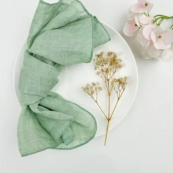 24 бр. марлевая кърпа, кърпа градински чай зелен 45x45 см, мека удобна моющаяся, подходящи за сватба, банкет, украса на ресторант