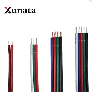 2PIN 3PIN 4PIN 5PIN RGB RGBW удължител за кабел 1 м/10 м/20 м./100 м захранващ Кабел тел 22AWG Безплатна доставка