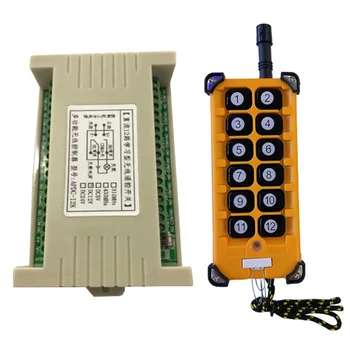 3000 м DC12V 24V 12CH радио контролер RF безжично дистанционно управление система на мостовия кран Приемник + цифровите бутони на дистанционното управление