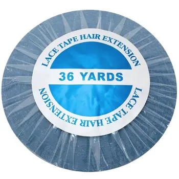 36 ярда синя лейси лента отпред, тиксо за удължаване на косата, лентата за патица на кожата 0.8/1.0/1.27 см