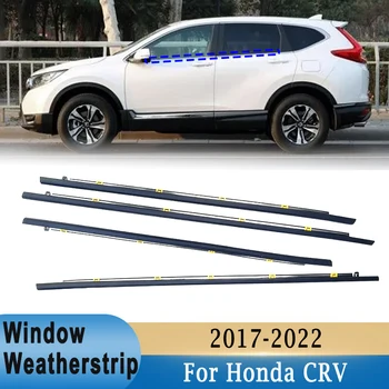 4 бр. уплътнителен каишка за уплотнителя външното стъкло на прозореца, за Honda CRV 2017-2022, формоване за врати прозорци, довършителни, печат отпред и отзад, хром