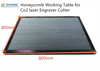 600x800 мм мобилен настолен лазерен машина Honey Comb CO2 лазерен гравьор за рязане на стоманена мрежа за релеф Машина за рязане