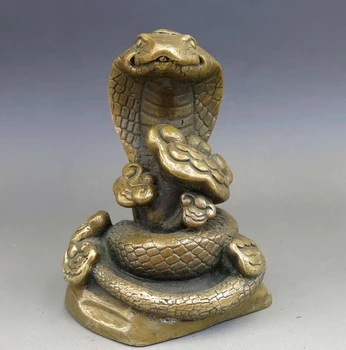 66shunfafa880049031@+++ Порцеланова Месинг, вырезанная от мед, честит Фън Шуй, най-добрата скулптура змии, Статуята на