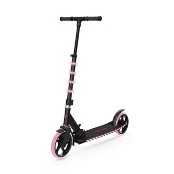 Helix 8 и повече години Сгъваем скутер с подсветка, розово градски работен ученик, спорт на открито, преносим крак скутер