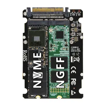 M. 2 SSD към адаптер U 2 2 в 1 M. 2 NVMe Ключ B/M NGFF SSD до PCI-e U 2 СФФ-8639 Адаптер, PCIe M2 Конвертор Настолен компютър M2EC