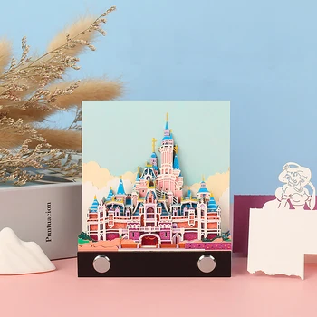 Блок Омосирои, страхотна магически замък, 3D бележник, красива тетрадка, Коледен подарък за Нова година за приятелка рожден ден
