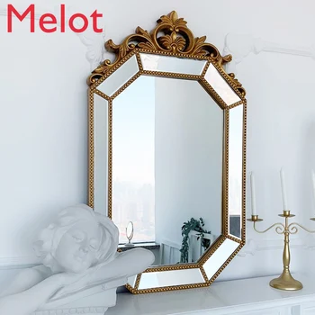 В американския и европейски стил, ретро арт, баня, огледало за баня, подвесное огледало, стъкло за огледало, санитарен възел, камина, декоративен стенен монтаж