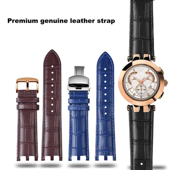 Висококачествен каишка за часовник с двойно bossed 22 мм, за часовници Versace V-RACECHRONO от естествена кожа, каишка за часовник GTM, аксесоари
