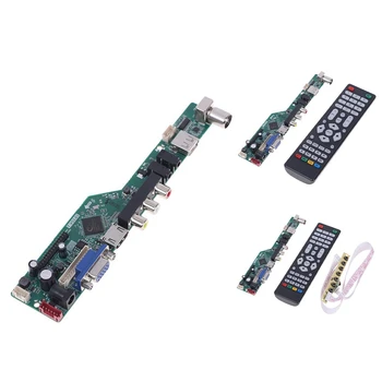 Висококачествена T. V53.03 Универсална Такса Водача контролер LCD телевизор V53 Аналогов TV TV/AV/PC/HD/USB Медия дънната Платка