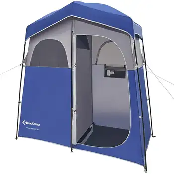 Душ палатки Джобно кемпинговое подслон за уединение с паркет, градинска шатра за преобличане, 2 стаи, сини къмпинг за оцеляване, Moon Jet балканиадата