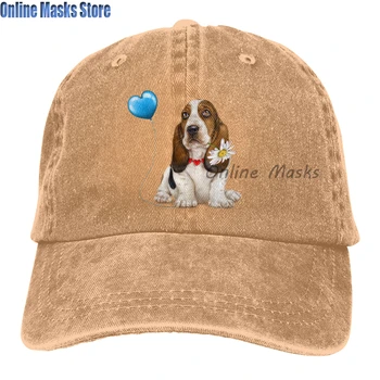 Дънкови шапка Basset Hound Dog Sleep Бейзболна шапка за татко Регулируема класическа спортна шапка за мъже и жени