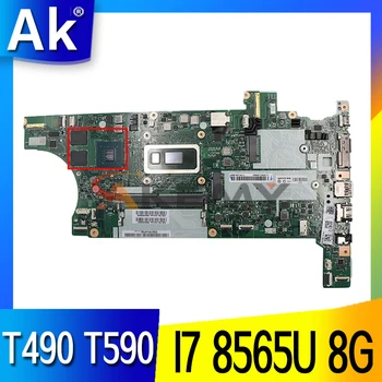 За Lenovo ThinkPad T490 T590 P531 дънна Платка на лаптоп NM-B901 процесор; I7 8565U 8G