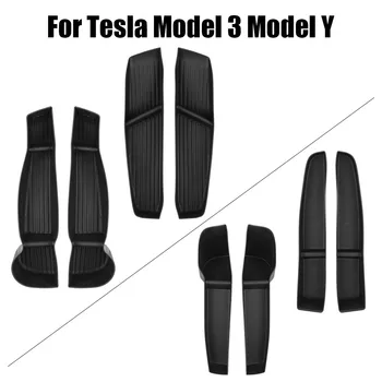 За Tesla, Модел 3 Модел Y Автомобилна Врата Странична Кутия За Съхранение на Притежателя Аксесоари на Предната и Задната Врата копчето Подлакътник Тава Органайзер 4 бр./компл.