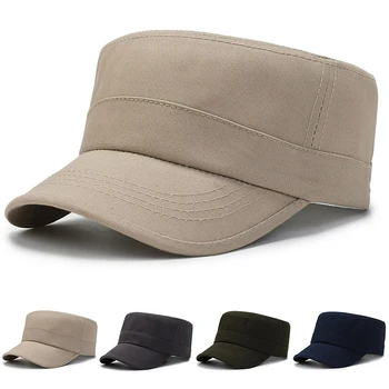 Класически армейските шапки с плосък покрив, военни шапки, прости шапки за мъже, регулируем дишаща солнцезащитная шапка, dr. шапки за тренировки на открито