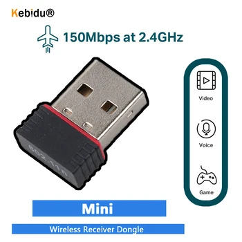 Мини адаптер Wi-Fi На 2,4 Ghz 802.11 n 802.11 ac, 150 Mbit/s, безжичен приемник, мрежови карти, външен usb wifi за вашия десктоп на лаптопа