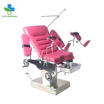 На едро хирургически технически електрическа работна маса от неръждаема стомана, легло за разглеждане, маса за доставка, таза стол