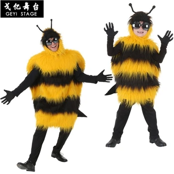 Надуваеми костюми на пчела за възрастни жени на Хелоуин, облечена в рокля за cosplay с животни, карнавальная парти в стила на Пурим
