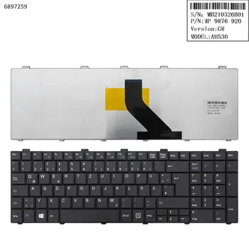 Нова QWERTZ Клавиатура за лаптоп GR Germany за FUJITSU Lifebook A530 AH530 AH531 NH751 ЧЕРЕН С Черна катарама Без фолио
