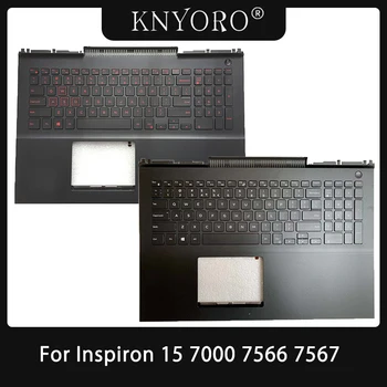 НОВАТА Клавиатура За Dell Inspiron 15 7000 7566 7567 Поставка за Ръце, Лаптопа е на Горния Капак на Корпуса на Американската Подредба Подсветка на Клавиатурата Подмяна на 0MDC8K