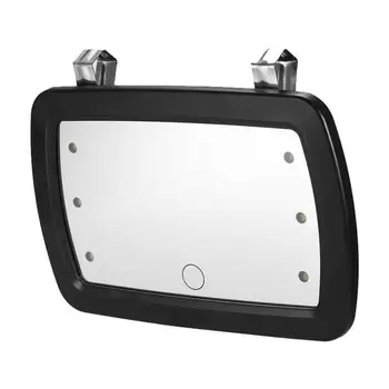 Огледало за визажа в купето Огледало за грим HD с 6 led лампи заполняющий светлина сензорен екран, за отпечатъци Универсални автоаксесоари