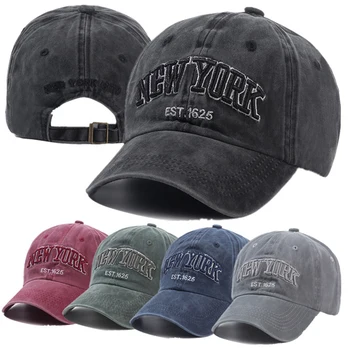 Памучен шапка от Ню Йорк за мъже и жени, бейзболни шапки Gorras възстановяване на предишното положение с бродерия, солнцезащитная шапка за татко