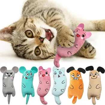 Прекрасна играчка за котки, забавни интерактивни плюшени играчки за котки, мини-играчки от коча билка, китен, жующий мишката, играчки за домашни любимци, аксесоари за доставчици