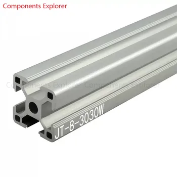 Произволни рязане на алуминий экструзионного профил 1000 мм 3030 W сребрист цвят.