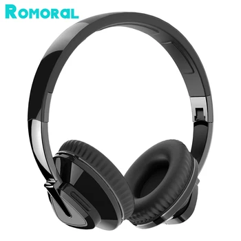 Сгъваеми Безжични Слушалки Romoral Над Ухото Bluetooth 5.0 Безжична Спортна Слушалки с Вграден Микрофон С Аудиокабелем 3,5 мм