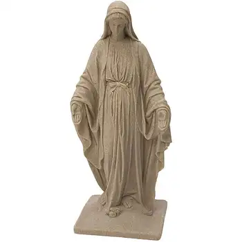 Статуя на Дева Мария – Външен вид от естествен пясъчник – Изработен от смола – Easy – 34 