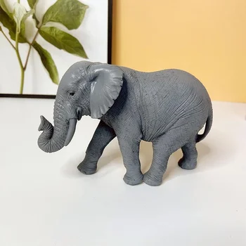 Творчески Малък Изкуствен Слон Скулптура Украса Моделиране на Животни Слон Подаръци за Домашния Офис, Декориране на Работния Плот Катран