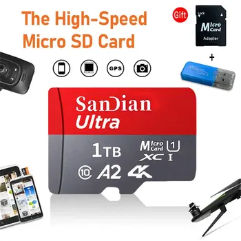 Това е Абсолютно Нова карта Micro SD с капацитет 1 TB, 512 GB, flash-карта памет, Голям кухненски памет, Подходящи за телефон/PC, Безплатен Адаптиране На много видове файлове