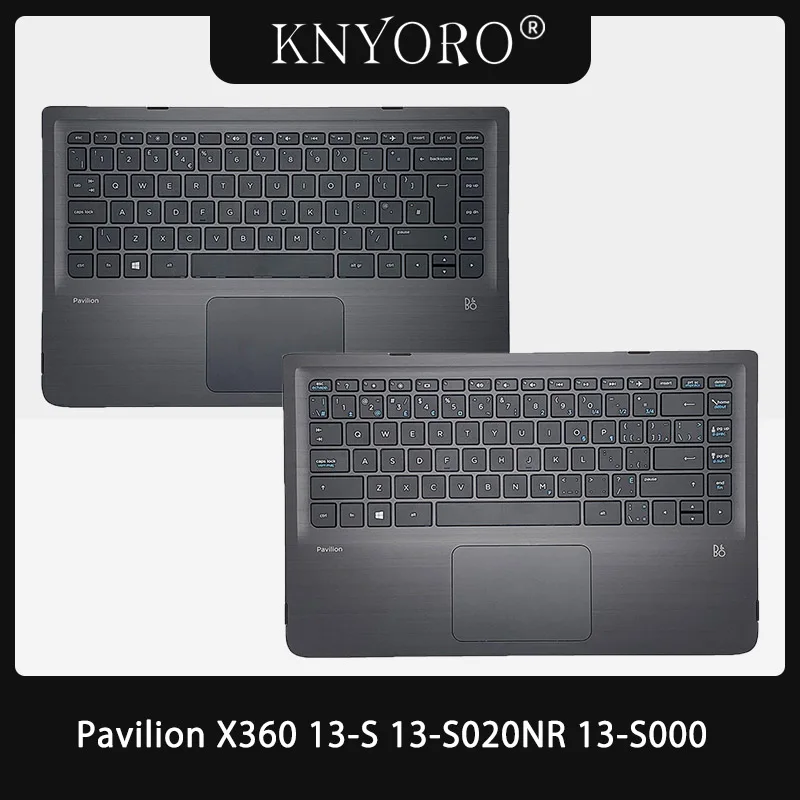 Клавиатура Великобритания/САЩ за HP Pavilion X360 13-S 13-S020NR 13-S000 Калъф за лаптоп, Поставка За ръце, с Тачпадом, Английска Клавиатура 809829-001 . ' - ' . 0