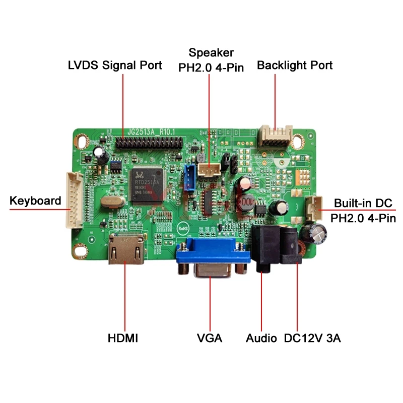 Метален корпус и заплащане на водача, Подходящи за N173HGE/B173HW01/B173HW02 40-Пинов LVDS Универсален Монитор съвместим с VGA-HDMI 1920*1080 17,3 