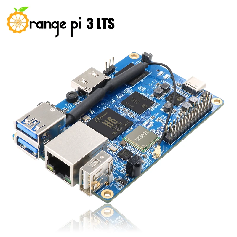 Orange Pi 3 LTS С блок захранване Type-C EU Одноплатный Компютър с отворен код AllWinner H6 2GB, работещ под Android 9.0 Ubuntu, Debian . ' - ' . 1