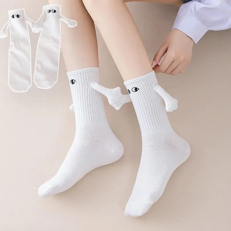 Сладки Чорапи за двойки, Магнитни 3D Чорапи За кукли, Держащейся за Ръка, Летни Мъжки Дамски Чорапи със средна дължина, Къси Спортни Чорапи със Средна Дължина, Забавен Подарък . ' - ' . 4