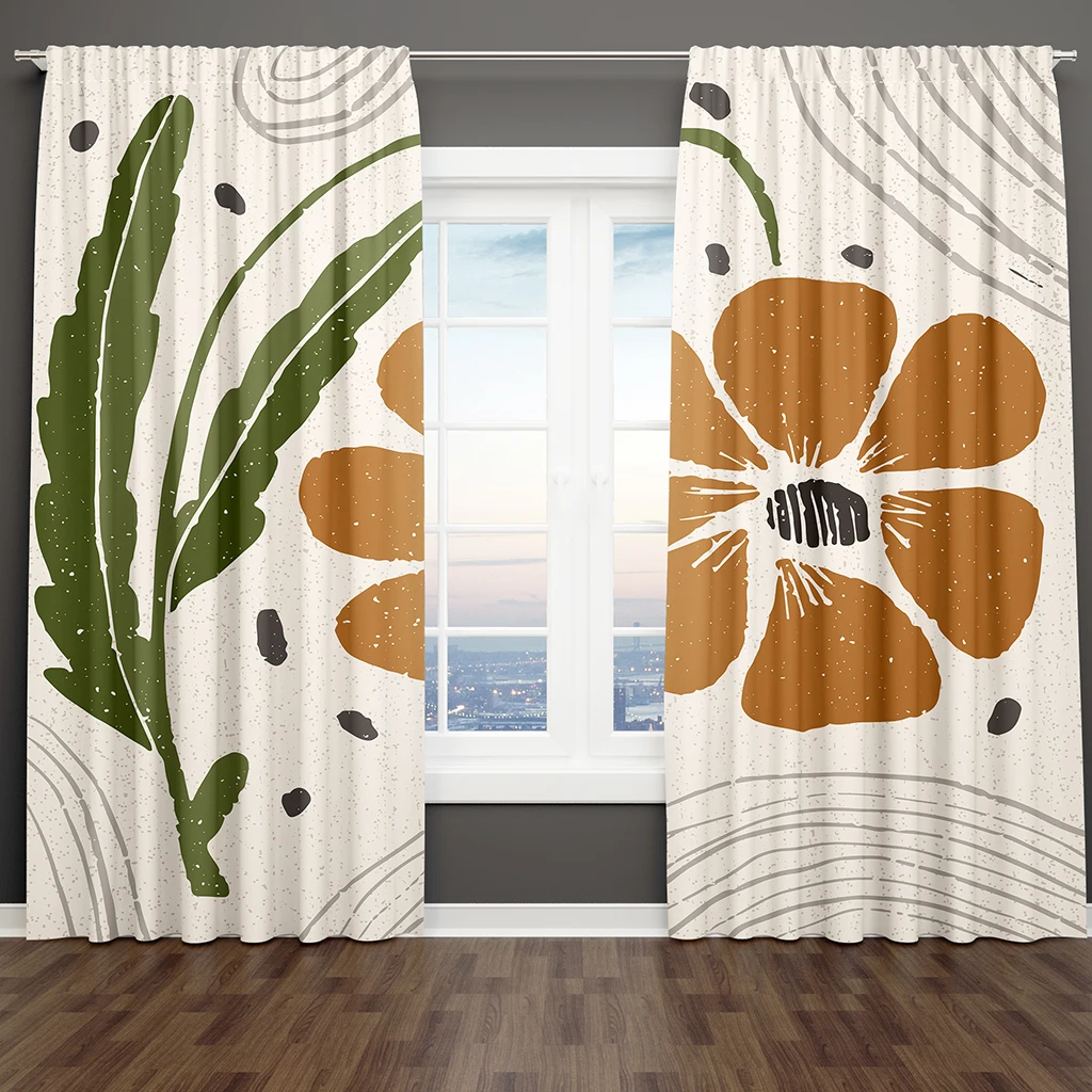 Луксозен бохемски кошмарен абстрактен художествен дизайн Leopar Безплатна доставка на 2 бр. затеняющий завеса Winodw за хола спални . ' - ' . 4