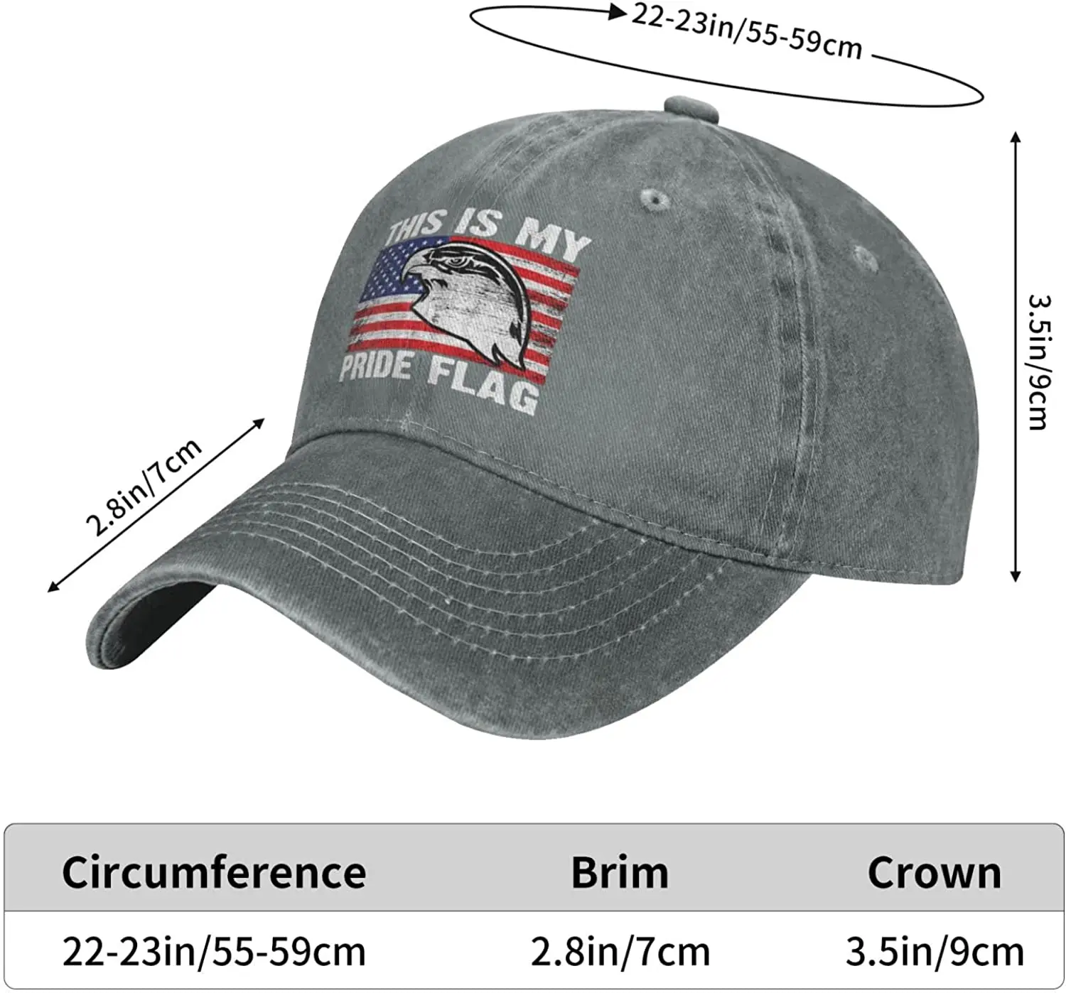 Това е моята гордост, бейзболна шапка с флага на САЩ, патриотическая шапка на 4 юли, регулируема каишка за възрастни, шапка за възрастни, един размер . ' - ' . 4