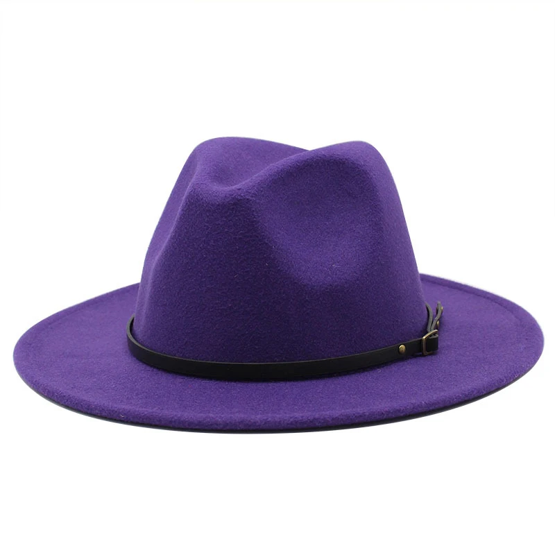 Нови модни панама унисекс с колан, класически дамски филц шапки с широка периферия, мъжки джаз шапки в ретро стил, вечерни официални цилиндри . ' - ' . 5