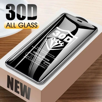 30D Изогнутое Защитно Стъкло На iPhone 14 13 12 11 Pro XS Max X XR Защитно Фолио За екрана на iPhone 7 8 Plus SE2020 От Закалено Стъкло