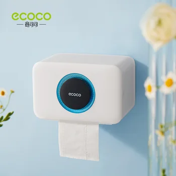 ECOCO Стенен държач за тоалетна хартия, горна полици за съхранение на всички всячины, водоустойчив рафтове за съхранение на ролка хартия, рафт за салфетки за ароматерапия в банята