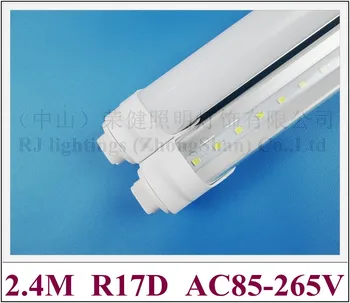 R17D led клиенти лампа SMD 2835 led люминесцентный лампа Т8 2400 мм 2,4 М R17D SMD2835 192 led 4800lm 40 W AC85-265V