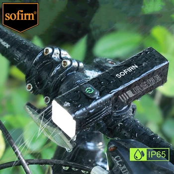 Sofirn BS01 Велосипеден фенер Водоустойчива IP65 2000LM Наем 5000 mah Батерия Фенерче Зареждане чрез USB Регулиране на Яркостта на МТБ Светлина