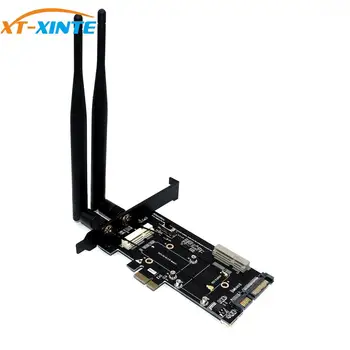 Адаптер Wi-Fi PCI-E Mini PCI-E за мрежова карта на PCI-E mSATA SSD за по-SATA 2,5 Адаптер със слот за SIM карта за 3G/ 4G/LTE, Wi Fi Адаптер
