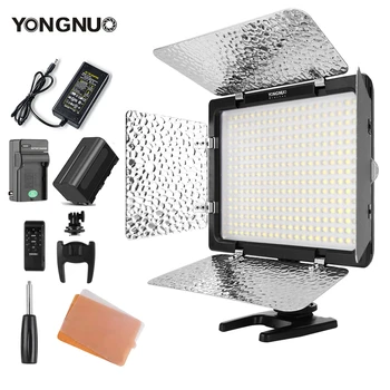 Задно светодиодно Осветление за видео Yongnuo YN300 III YN300III 3200 k-5500 K CRI95 за Фотоапарати Допълнително с адаптор, ac + комплект батерии NP770