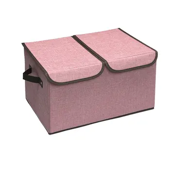 Нова кутия за украса на дрехи от памук и лен тъкани Jul948 с двойно покритие, сгъваема кутия за съхранение