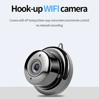 Новата Камера е V380 Безжична Wifi Домашна Камера за Сигурност с Висока Разделителна способност 1080P Камера за Нощно Гледане Подкрепа за Съхранение на TF Карти