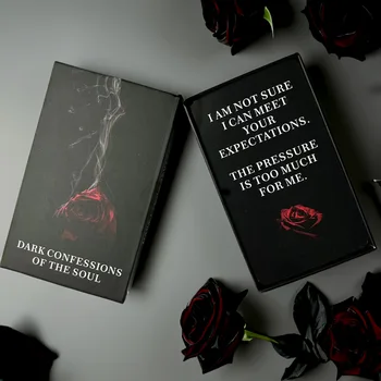 Послания от дълбините на сърцето на подсъзнанието 50 тъмни рози 12 7 английска колода Таро