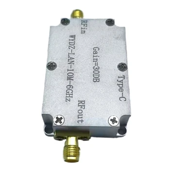 Сервоусилвател на 10 М-6 Ghz Усилвател с ниско ниво на шум 40 db Радиочестотни сигнал, управляващ приемник на предния панел